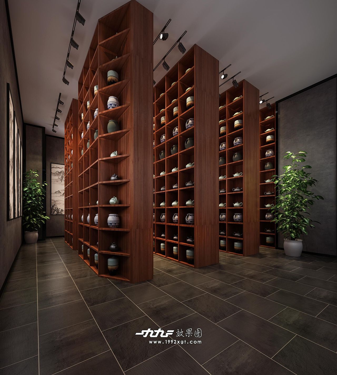 1992風格工裝風茶葉店 當工業(yè)美學邂逅禪意茶香